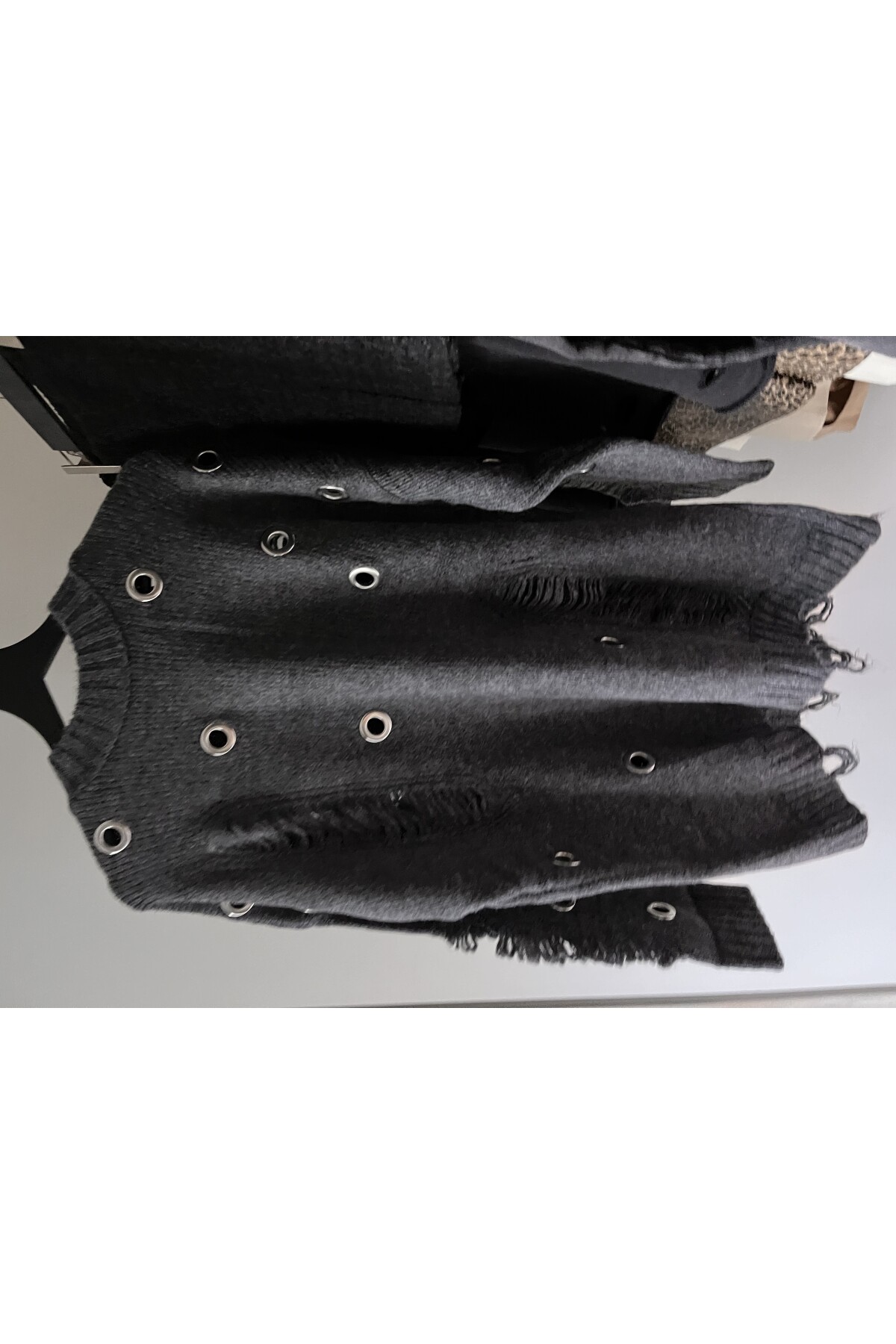 LONDON GREY KUŞGÖZÜ DISTRESSED KAZAK/ELBİSE I LIMITED EDITION