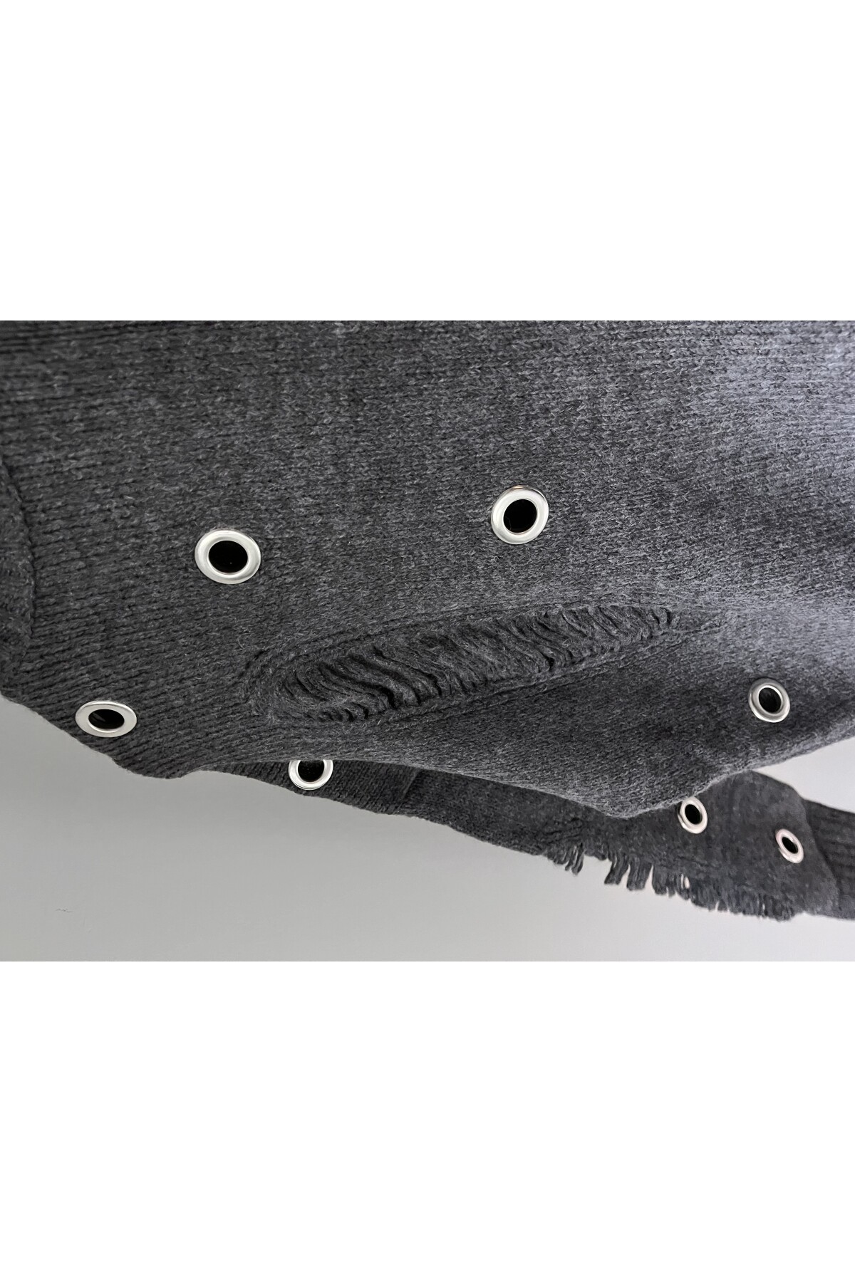 LONDON GREY KUŞGÖZÜ DISTRESSED KAZAK/ELBİSE I LIMITED EDITION