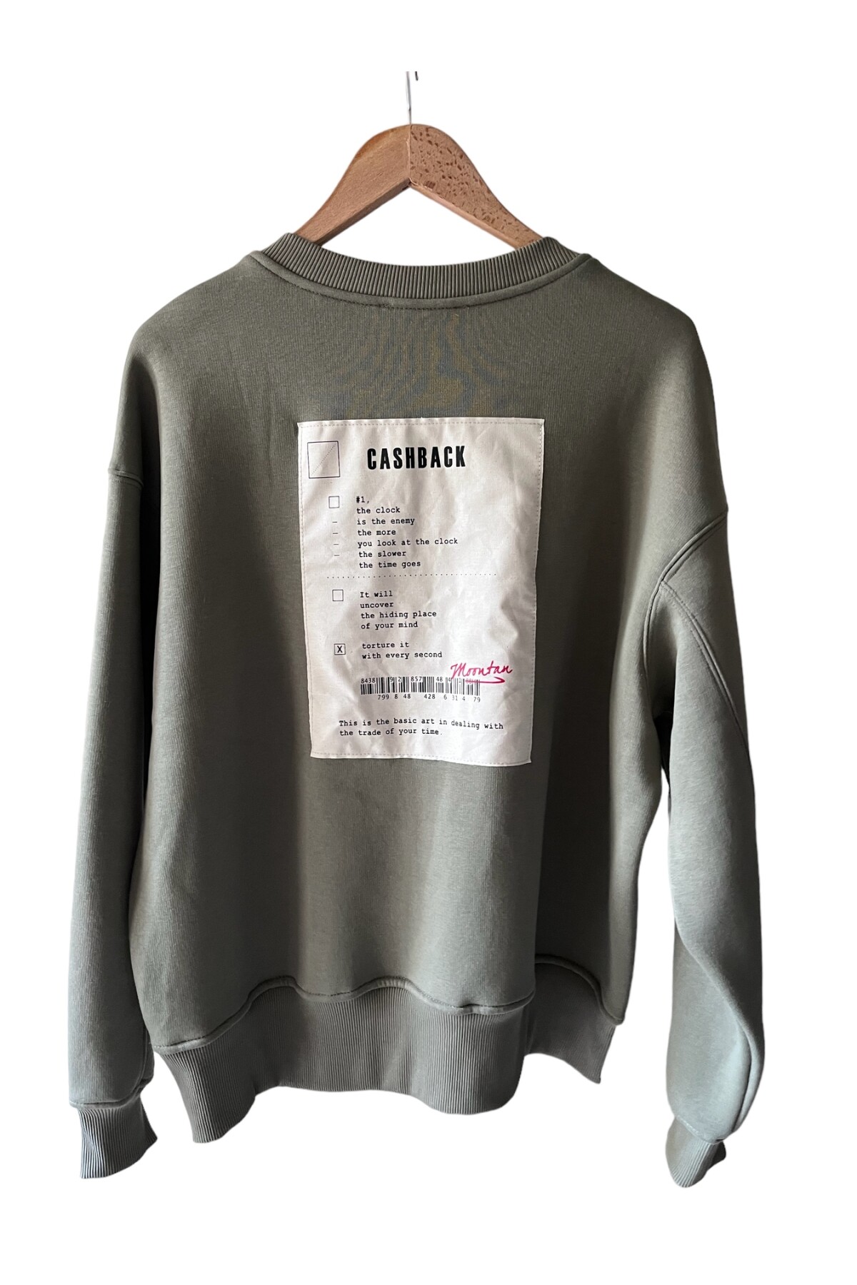 Haki patch detay Sweatshirt