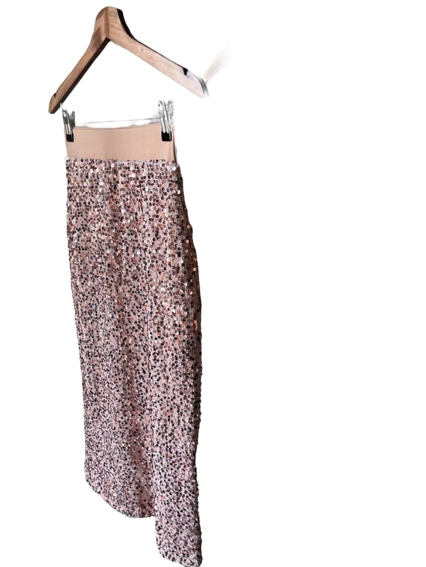 NUDE TRİKO PAYET ETEK