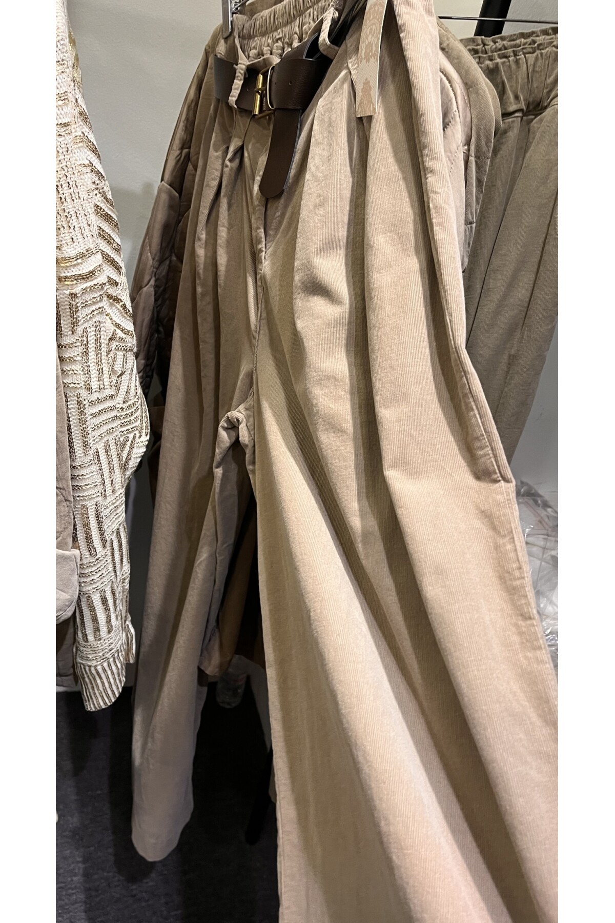 KREM PALAZZO KADİFE PANTOLON I Limited Edition