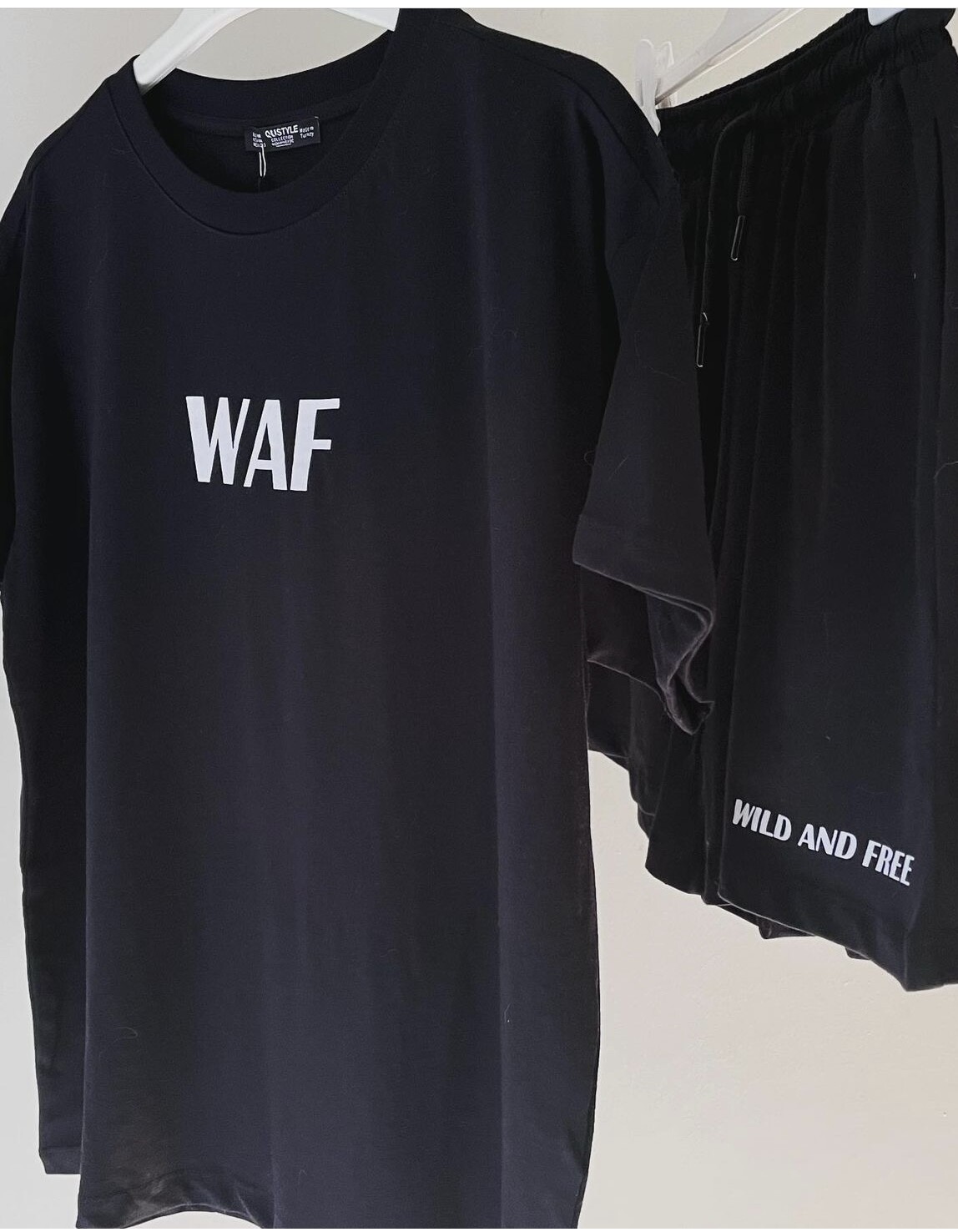 WAF SİYAH ŞORTLU TAKIM