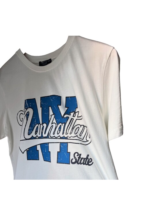 BASKILI BEYAZ TİŞÖRT