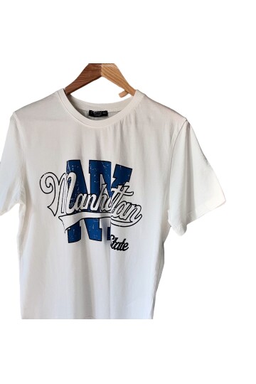 BASKILI BEYAZ TİŞÖRT