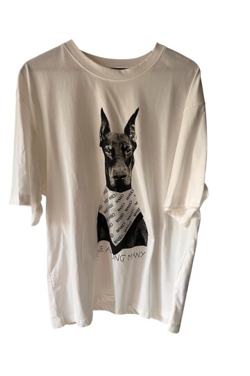 DOBERMAN BASKILI BEYAZ TİŞÖRT