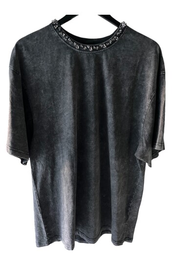 TAŞLI YIKAMALI OVERSIZE TİŞÖRT I Premium