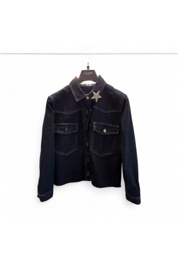 YILDIZ BROŞLU DENIM CEKET