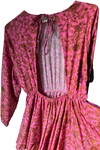 PINK FLORAL SIRT DEKOLTE ELBİSE